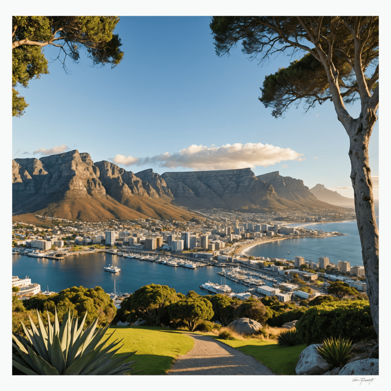 Scenic view of Cape Town, South Africa, symbolizing a peaceful retirement destination